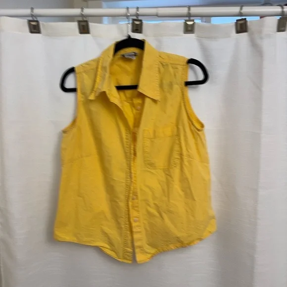 SET! Yellow Button-Up + Denim Midi Skirt Set | Size M Top / Size 6 - Picture 15 of 15